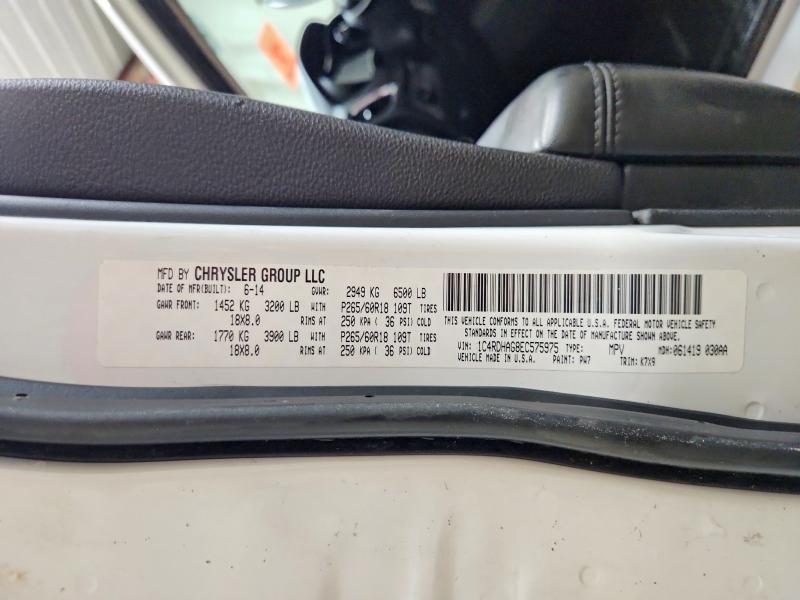 Продаж на аукціоні авто 2014 Dodge Durango, vin: 1C4RDHAG8EC575975, номер лоту: 52848676