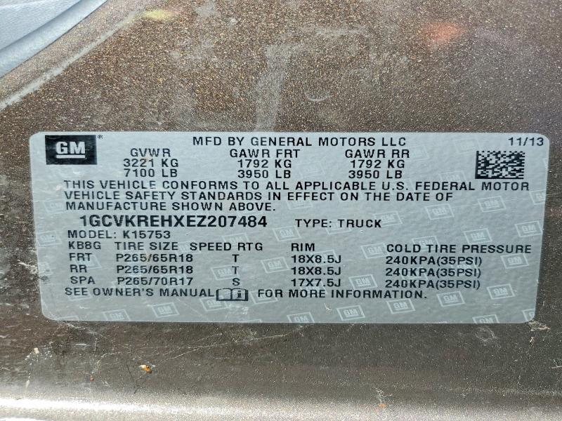 Auction sale of the 2014 Chevrolet Silverado, vin: 1GCVKREHXEZ207484, lot number: 55333446