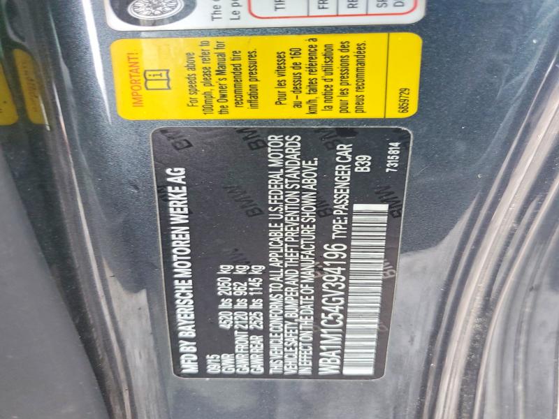Aukcja sprzedaży 2016 Bmw M235i, vin: WBA1M1C54GV394196, numer aukcji: 52780506
