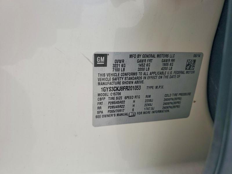 Aukcja sprzedaży 2015 Cadillac Escalade, vin: 1GYS3CKJ8FR201053, numer aukcji: 52758646