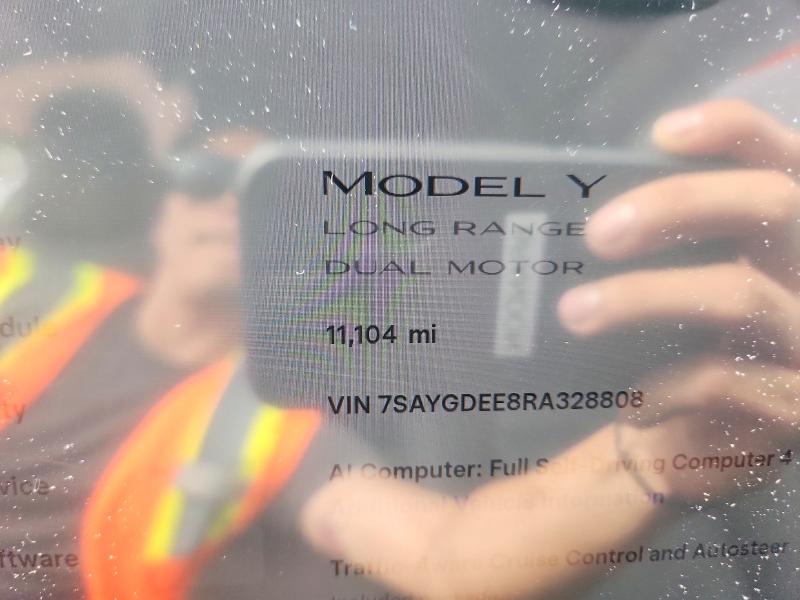 Aukcja sprzedaży 2024 Tesla Model Y, vin: 7SAYGDEE8RA328808, numer aukcji: 54729276