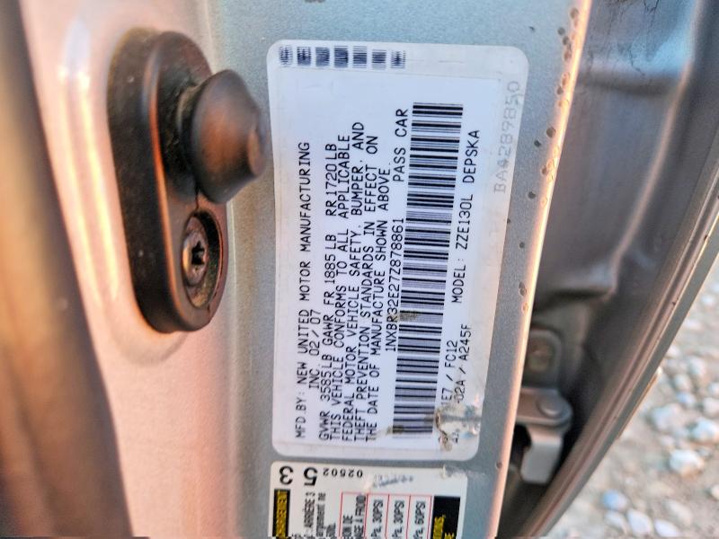 52459086 :رقم المزاد ، 1NXBR32E27Z878861 vin ، 2007 Toyota Corolla مزاد بيع