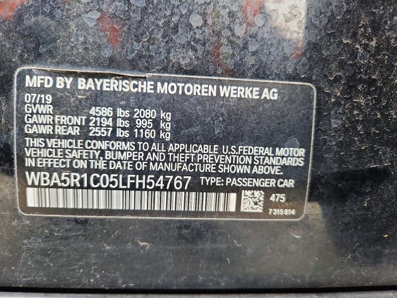Продажа на аукционе авто 2020 Bmw 330i, vin: WBA5R1C05LFH54767, номер лота: 52667926