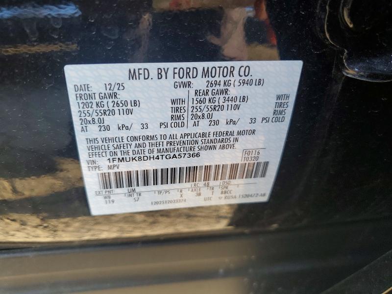Продаж на аукціоні авто 2026 Ford Explorer, vin: 1FMUK8DH4TGA57366, номер лоту: 52581136