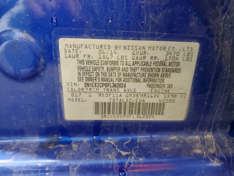 Продажа на аукционе авто 2015 Nissan Versa Note, vin: 3N1CE2CP0FL362024, номер лота: 52542766
