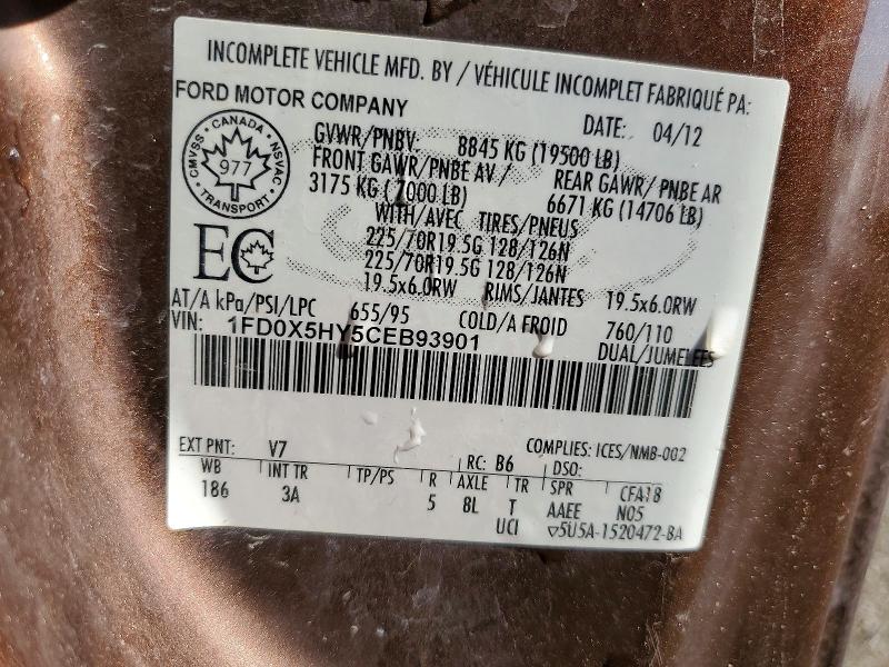 Aukcja sprzedaży 2012 Ford F550, vin: 1FD0X5HY5CEB93901, numer aukcji: 52166466