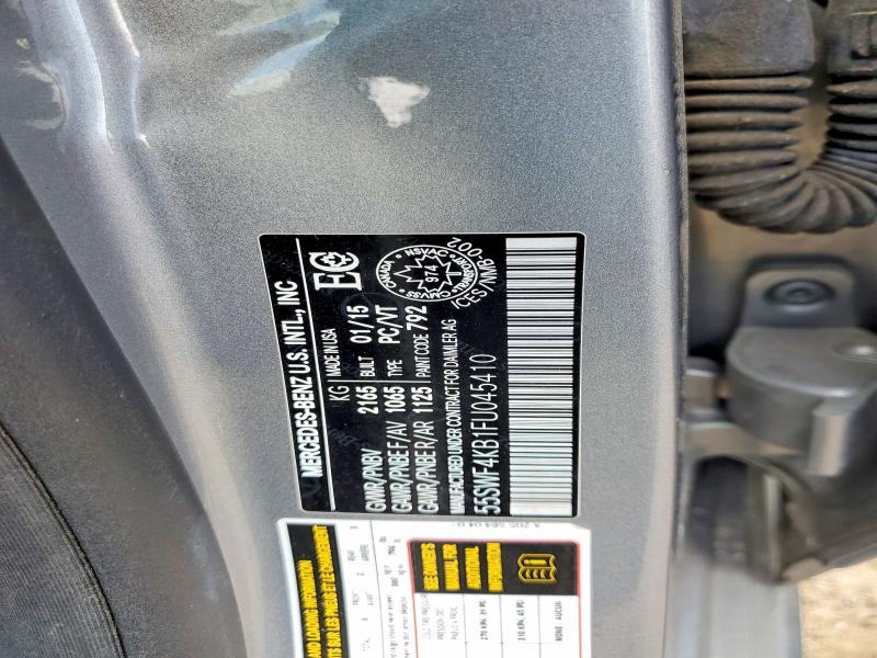 Aukcja sprzedaży 2015 Mercedes-benz C, vin: 55SWF4KB1FU045410, numer aukcji: 52834996