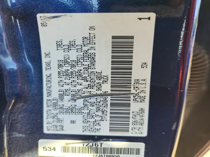 Aukcja sprzedaży 2013 Toyota Tundra, vin: 5TFUM5F16DX048196, numer aukcji: 54116816
