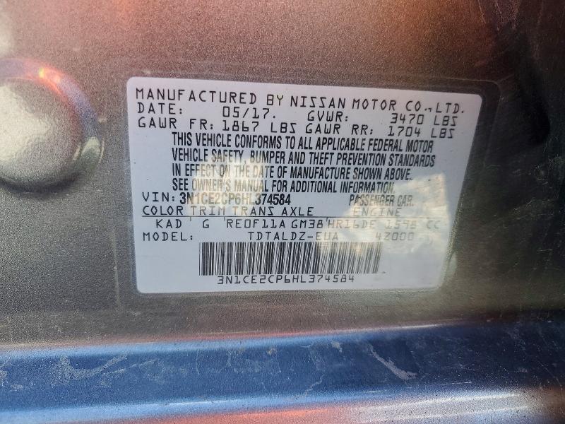 Aukcja sprzedaży 2017 Nissan Versa Note, vin: 3N1CE2CP6HL374584, numer aukcji: 52809336