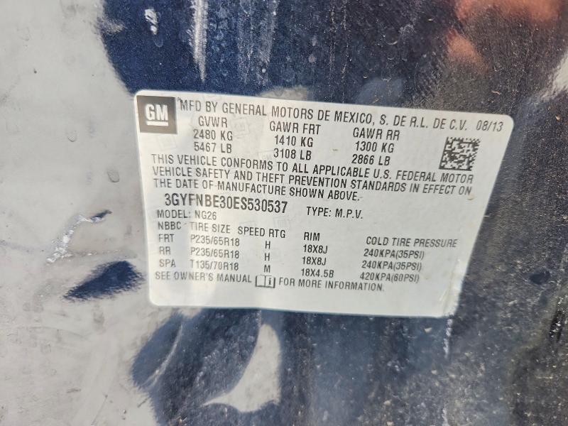 2014 Cadillac Srx მანქანა იყიდება აუქციონზე, vin: 3GYFNBE30ES530537, აუქციონის ნომერი: 54335706