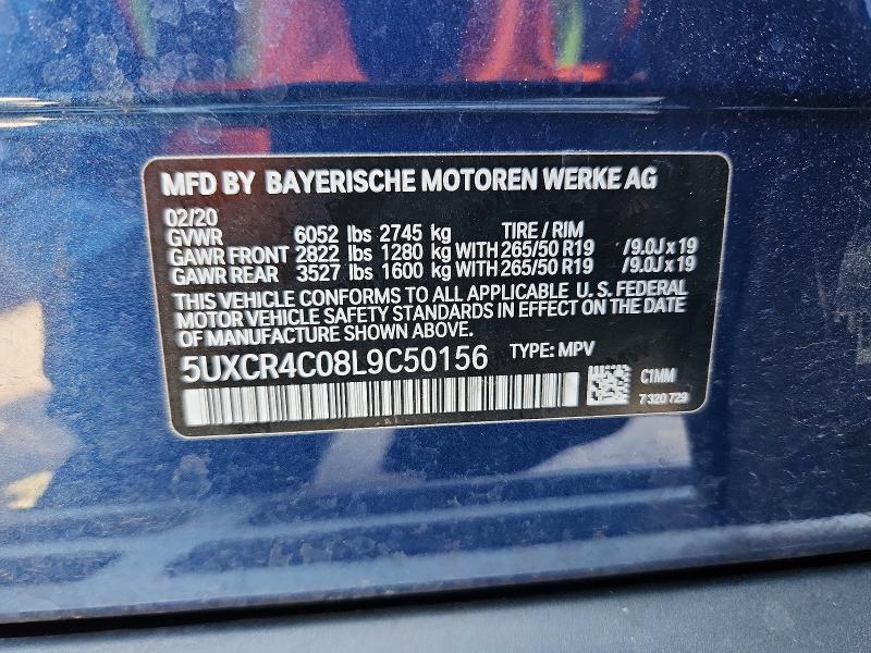 Aukcja sprzedaży 2020 Bmw X5, vin: 5UXCR4C08L9C50156, numer aukcji: 53924886