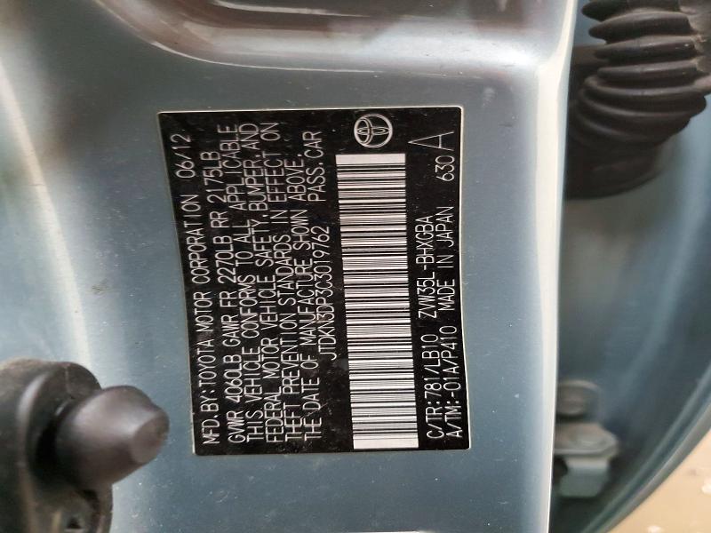 Продажа на аукционе авто 2012 Toyota Prius Plug-in Hybrid, vin: JTDKN3DP3C3019762, номер лота: 52239036