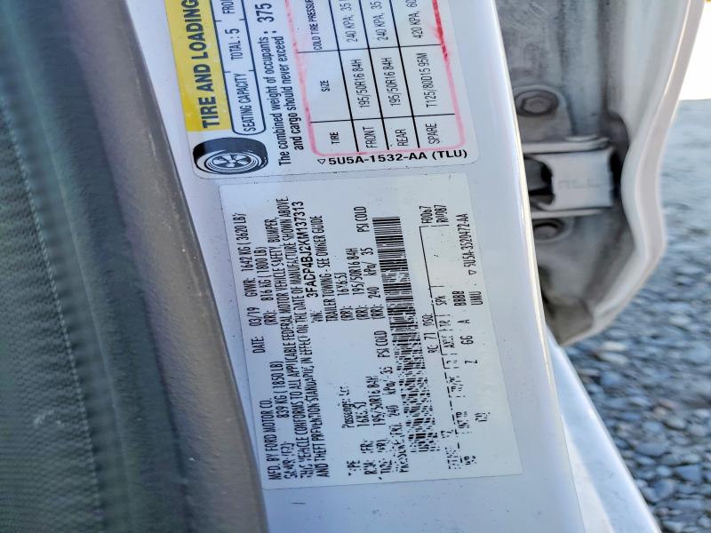 Aukcja sprzedaży 2019 Ford Fiesta, vin: 3FADP4BJ2KM137313, numer aukcji: 53650526