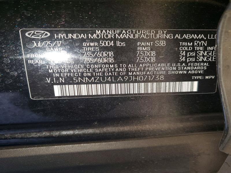 Продаж на аукціоні авто 2018 Hyundai Santa Fe Sport, vin: 5NMZU4LA9JH071738, номер лоту: 54048936