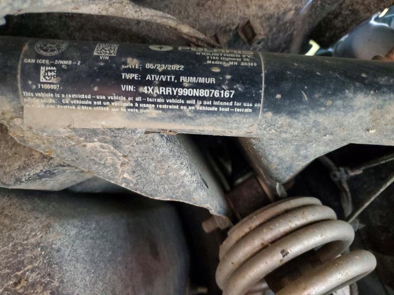 2022 Polaris Ranger მანქანა იყიდება აუქციონზე, vin: 4XARRY990N8076167, აუქციონის ნომერი: 54794426