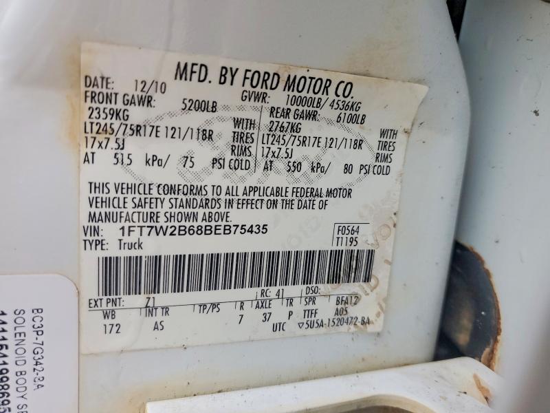 Продажа на аукционе авто 2011 Ford F250, vin: 1FT7W2B68BEB75435, номер лота: 53804896