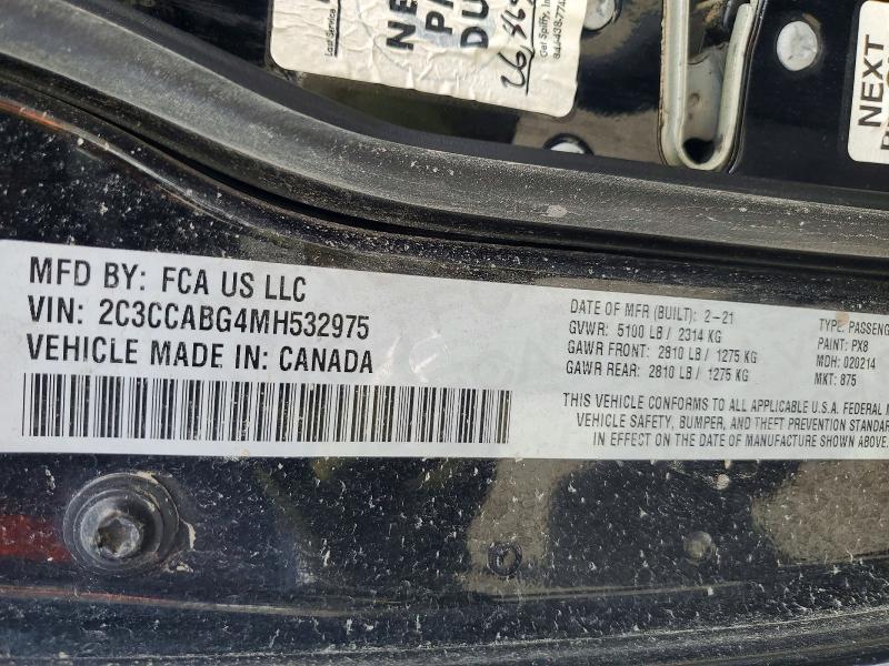 2021 Chrysler 300 მანქანა იყიდება აუქციონზე, vin: 2C3CCABG4MH532975, აუქციონის ნომერი: 55315036