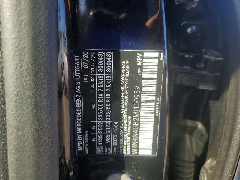 Продажа на аукционе авто 2021 Mercedes-benz Gla, vin: W1N4N4GB2MJ150959, номер лота: 53846546