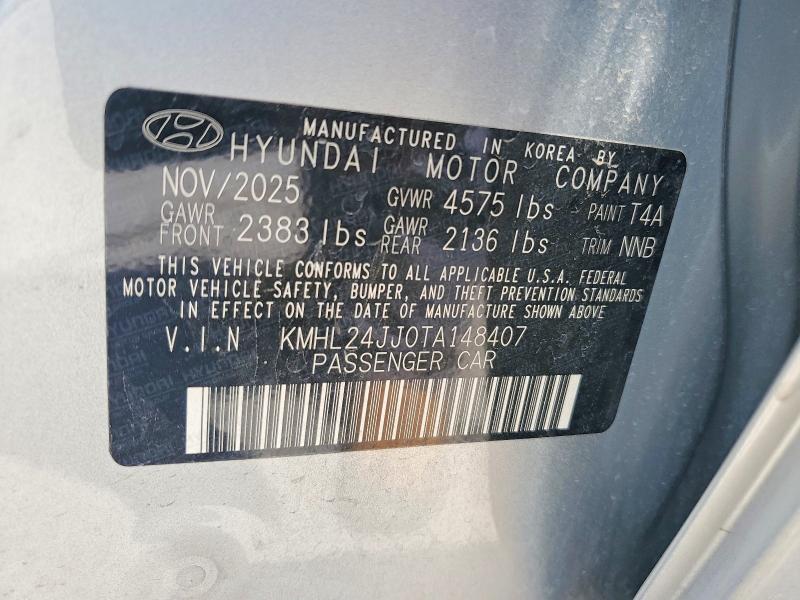 Продажа на аукционе авто 2026 Hyundai Sonata Hybrid, vin: KMHL24JJ0TA148407, номер лота: 53530396