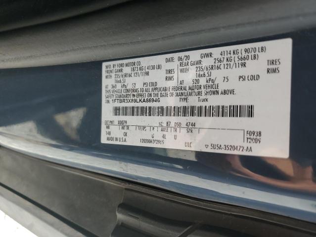 50740046 :رقم المزاد ، 1FTBR3X89LKA86946 vin ، 2020 Ford Transit مزاد بيع