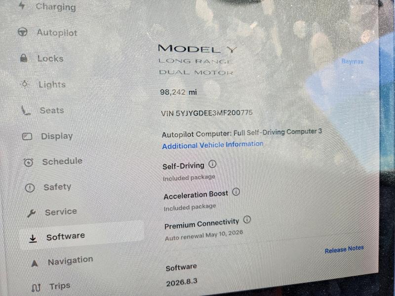 Aukcja sprzedaży 2021 Tesla Model Y, vin: 5YJYGDEE3MF200775, numer aukcji: 52335156
