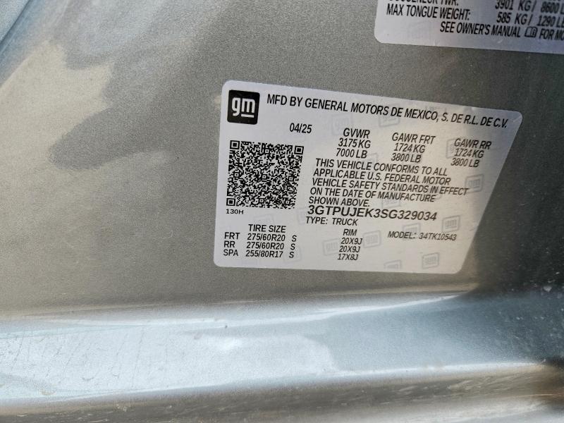 Продажа на аукционе авто 2025 Gmc Sierra, vin: 3GTPUJEK3SG329034, номер лота: 54640916