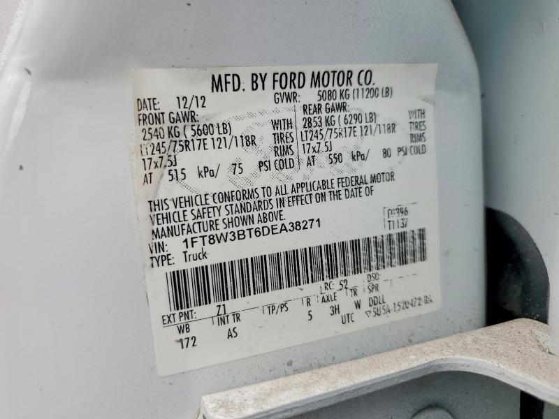 52932456 :رقم المزاد ، 1FT8W3BT6DEA38271 vin ، 2013 Ford F350 مزاد بيع