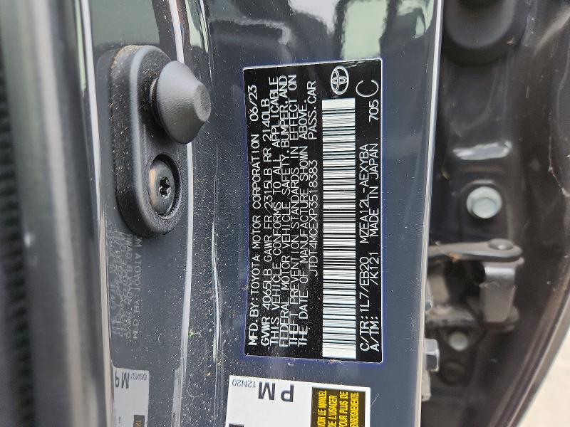 Aukcja sprzedaży 2023 Toyota Corolla, vin: JTDT4MCEXP3518383, numer aukcji: 53062336