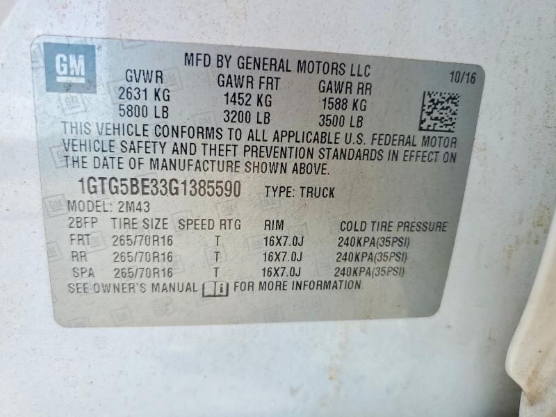 Продажа на аукционе авто 2016 Gmc Canyon, vin: 1GTG5BE33G1385590, номер лота: 53747266