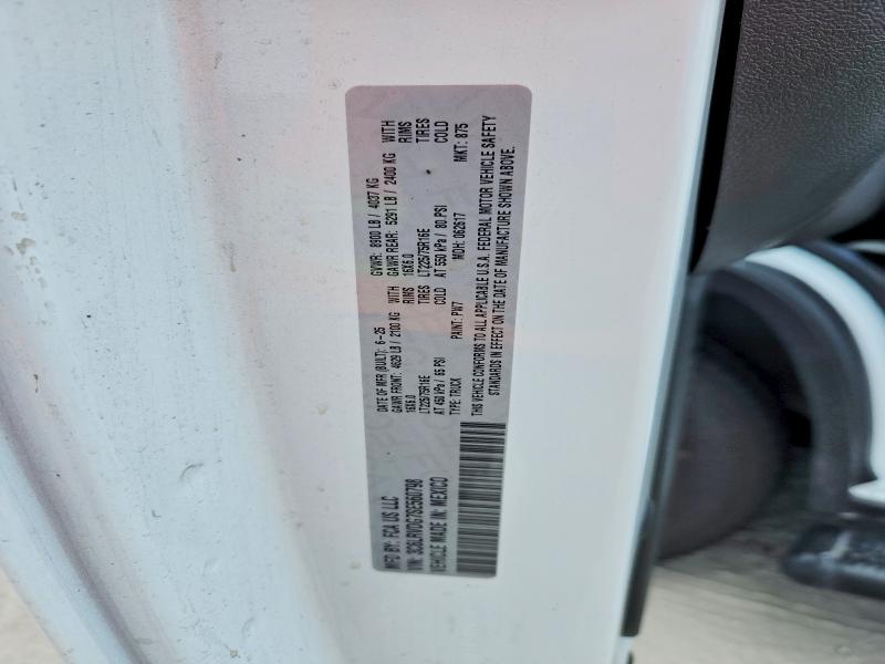 2025 Ram Promaster 2500 მანქანა იყიდება აუქციონზე, vin: 3C6LRVDG7SE560798, აუქციონის ნომერი: 54641556
