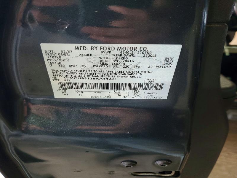 52828666 :رقم المزاد ، 1FMCU93138KA14237 vin ، 2008 Ford Escape مزاد بيع
