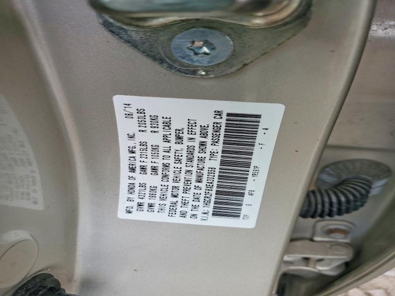53425146 :رقم المزاد ، 1HGCR2F8XEA302958 vin ، 2014 Honda Accord مزاد بيع