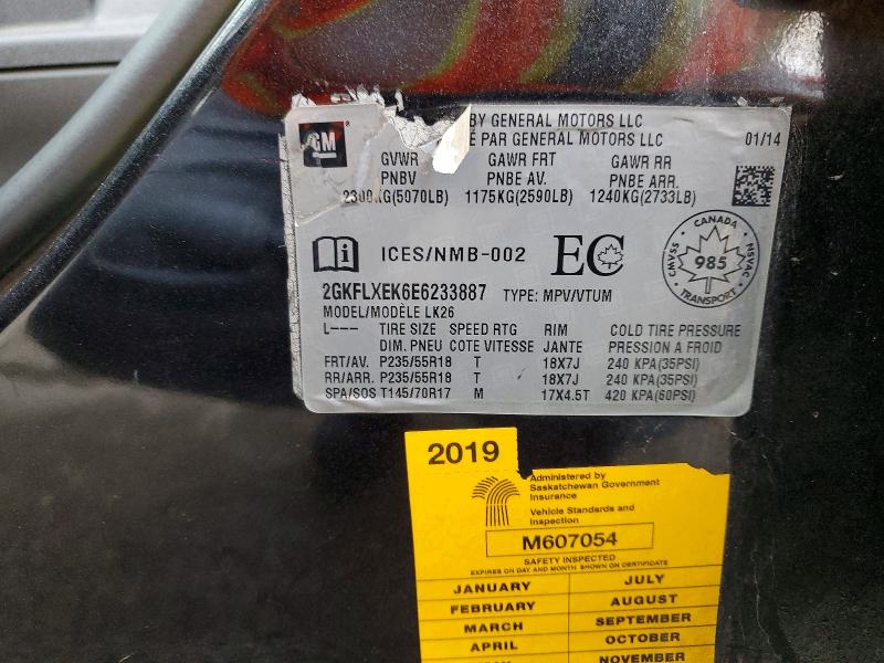 Aukcja sprzedaży 2014 Gmc Terrain, vin: 2GKFLXEK6E6233887, numer aukcji: 54293436