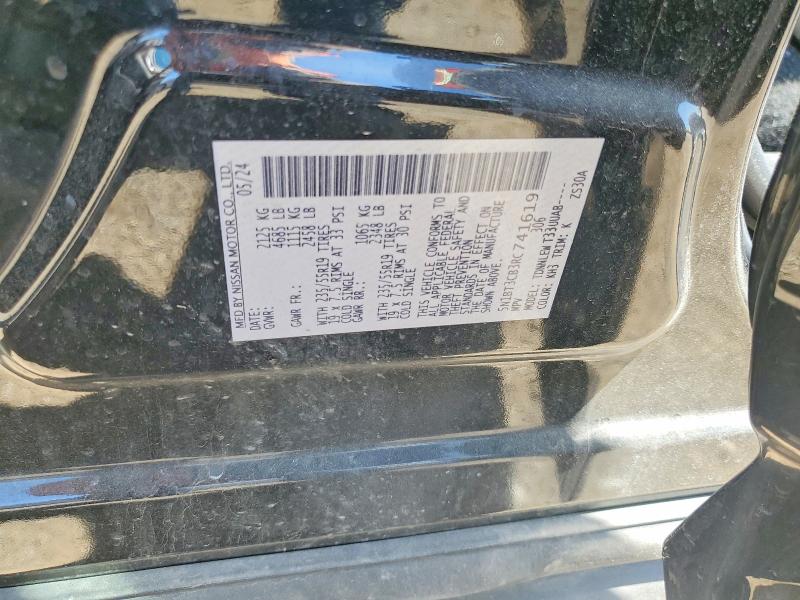 52885386 :رقم المزاد ، 5N1BT3CB3RC741619 vin ، 2024 Nissan Rogue مزاد بيع