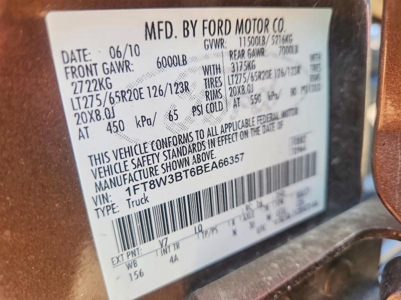 Продаж на аукціоні авто 2011 Ford F350, vin: 1FT8W3BT6BEA66357, номер лоту: 55537736