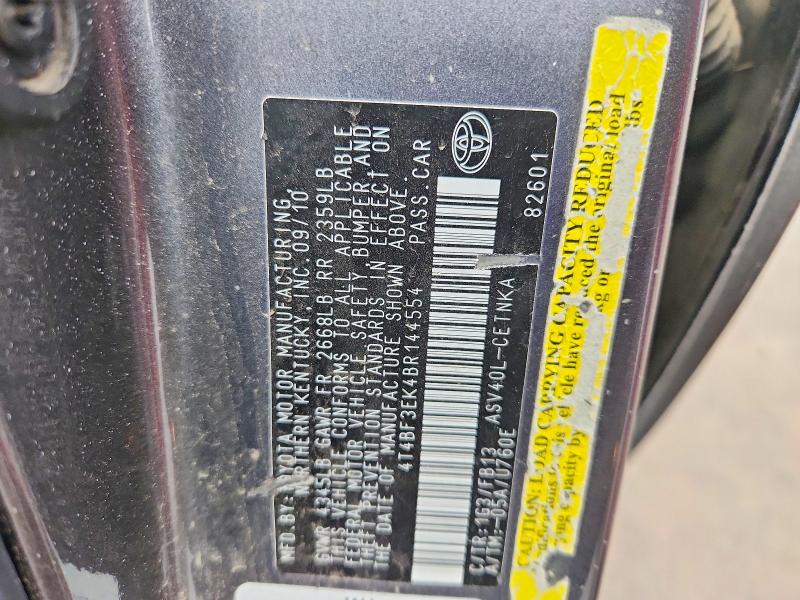 54678556 :رقم المزاد ، 4T4BF3EK4BR144554 vin ، 2011 Toyota Camry مزاد بيع
