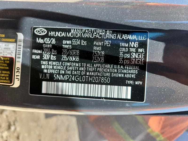 Продажа на аукционе авто 2026 Hyundai Santa Fe, vin: 5NMP24GL0TH207850, номер лота: 55387546