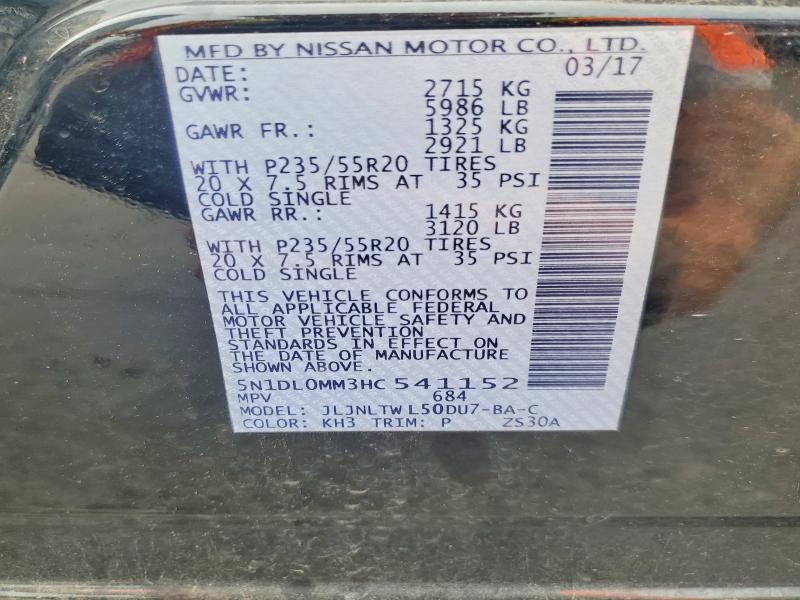 Продажа на аукционе авто 2017 Infiniti Qx60, vin: 5N1DL0MM3HC541152, номер лота: 55612076