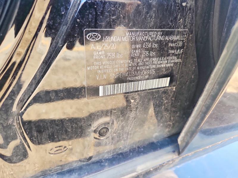 2021 Hyundai Sonata მანქანა იყიდება აუქციონზე, vin: 5NPEH4J26MH069175, აუქციონის ნომერი: 53027676