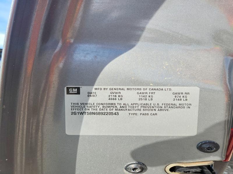 Aukcja sprzedaży 2008 Chevrolet Impala, vin: 2G1WT58N689220543, numer aukcji: 51918546