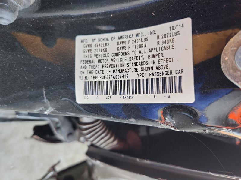 Продаж на аукціоні авто 2015 Honda Accord, vin: 1HGCR3F87FA007419, номер лоту: 53441066