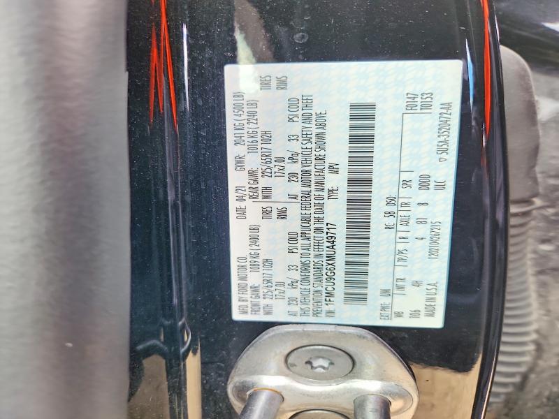 2021 Ford Escape მანქანა იყიდება აუქციონზე, vin: 1FMCU9G6XMUA49717, აუქციონის ნომერი: 53960046