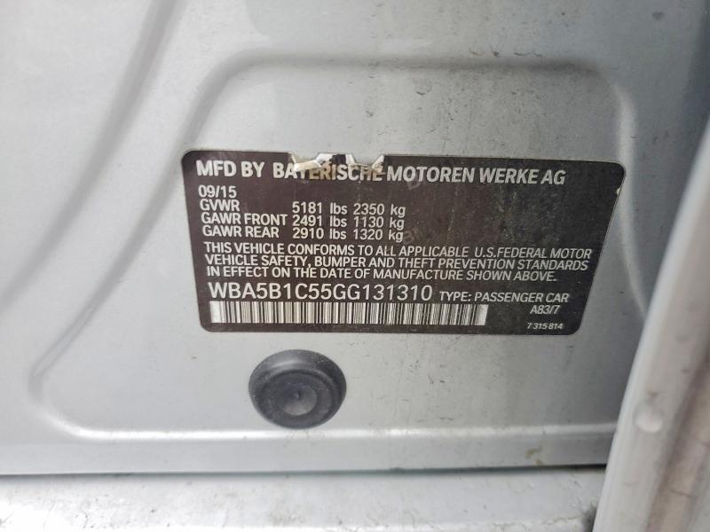 51888956 :رقم المزاد ، WBA5B1C55GG131310 vin ، 2016 Bmw 535 مزاد بيع