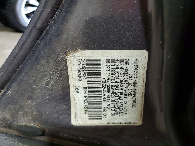 1996 Toyota Camry მანქანა იყიდება აუქციონზე, vin: 4T1BG12K4TU947592, აუქციონის ნომერი: 54773686