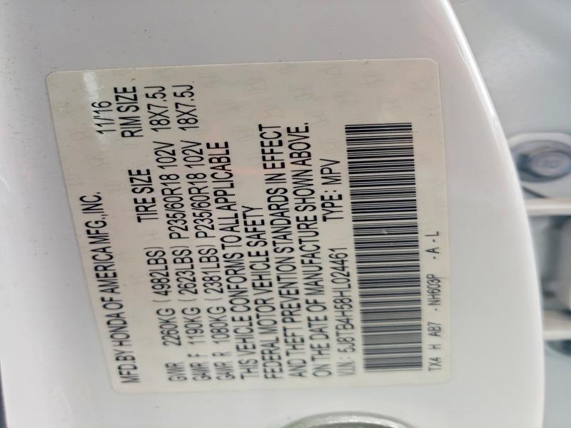 Aukcja sprzedaży 2017 Acura Rdx, vin: 5J8TB4H58HL024461, numer aukcji: 53611056