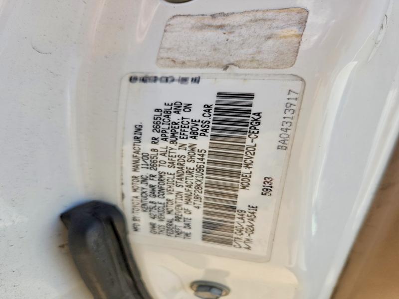2001 Toyota Camry მანქანა იყიდება აუქციონზე, vin: 4T1BF28KX1U961445, აუქციონის ნომერი: 55176766