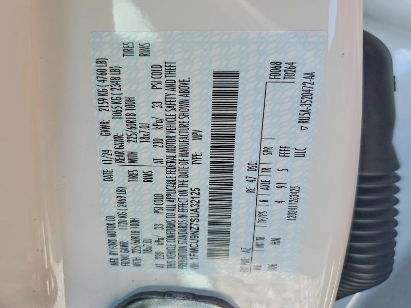 Aukcja sprzedaży 2025 Ford Escape, vin: 1FMCU9NZ7SUA32125, numer aukcji: 52653046