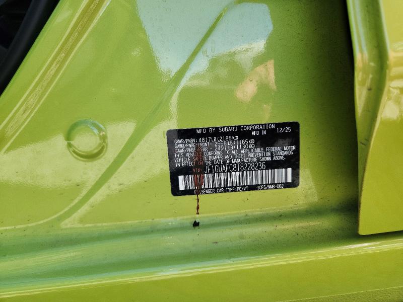 Aukcja sprzedaży 2026 Subaru Impreza, vin: JF1GUAFC8T8228236, numer aukcji: 54341476