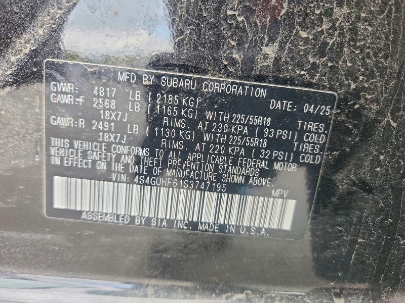 53768196 :رقم المزاد ، 4S4GUHF61S3747195 vin ، 2025 Subaru Crosstrek مزاد بيع