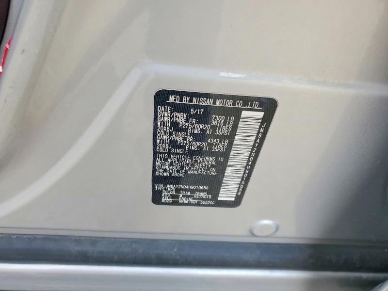 Продаж на аукціоні авто 2017 Nissan Armada, vin: JN8AY2ND4H9010658, номер лоту: 53351526